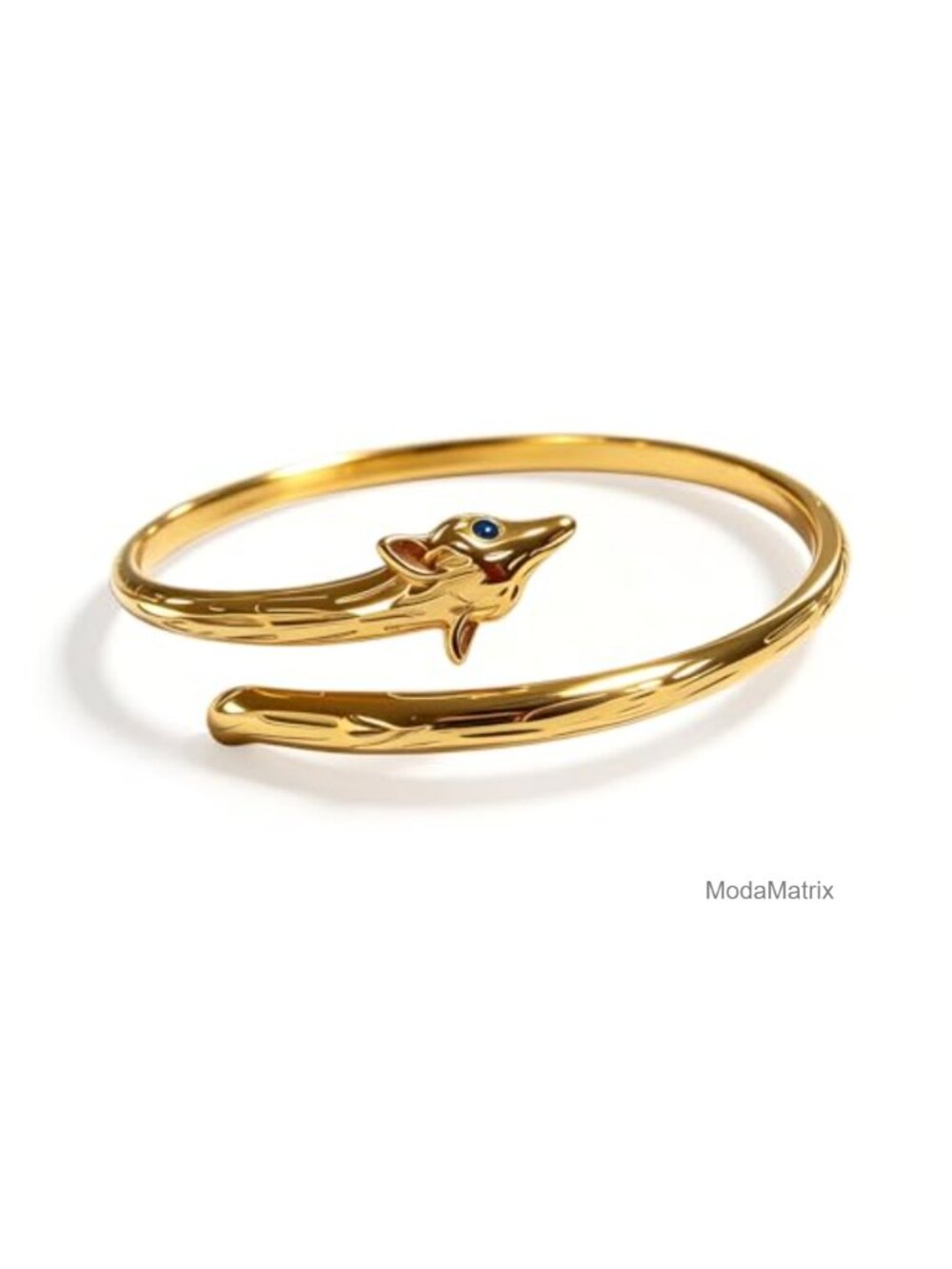 Open Adjustable Fox Design Cuff Bracelet, Matte Brushed Finish, Casual &